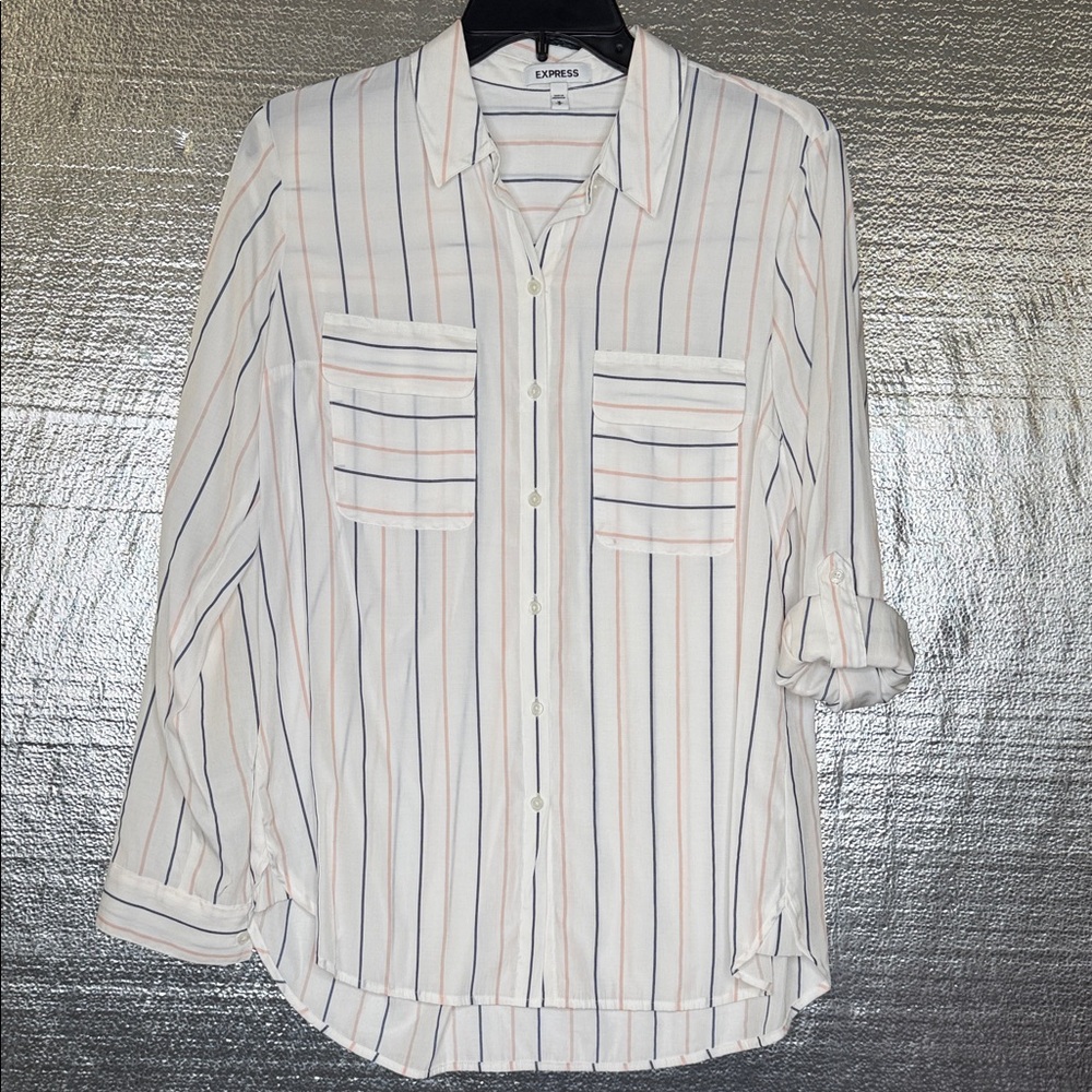 Express Multicolor Striped Shirt